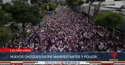 Manifestantes contra Madura