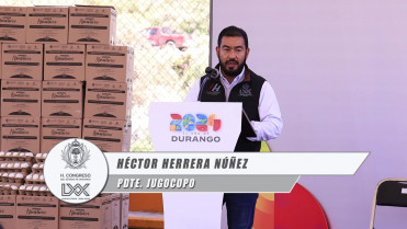 Refrenda compromiso el Presidente de la Junta de Gobierno y Coordinación Política Héctor Herrera con los habitantes del municipio de Guanacevi